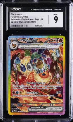 2025 POKEMON PRISMATIC EVOLUTIONS SPECIAL ILLUSTRATION RARE FLAREON EX CGC 9 - Image 1