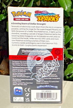 Pokemon Surging Sparks Half Booster Box - sealed - 18 sealed booster packs - Image 2