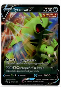 Pokemon - Sword & Shield Promo Tyranitar V SWSH109 NM - Image 1