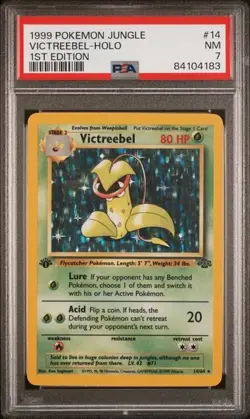 Pokemon TCG - PSA 7 Graded - Victreebel 14/64 - 1st Edition Jungle Holo - Image 1