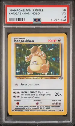 Kangaskhan - Holo - 1999 Pokemon Jungle - 5/64 - PSA 4 Very Good - Image 1
