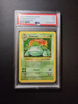 Pokemon Venusaur 15/102 Shadowless Base Set Holo Rare PSA 5 - Image 1