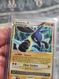 LP Pokemon TCG Lucario LV.X Dp Black Star Promotional DP12 Holo Promo - Image 3