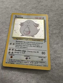 Pokemon TCG Chansey 3/130 Base Set 2 Holo Rare LP Condition - Image 3