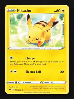 Pikachu 065/202 LP Sword & Shield English Pokemon Card TCG - Image 1