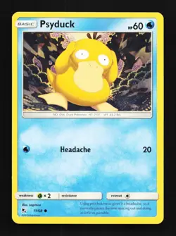 Psyduck 11/68 LP Hidden Fates English Pokemon Card TCG - Image 1