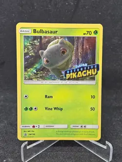 Pokemon Card Bulbasaur SM198 Detecive Pikachu Black Star Promo - Image 1