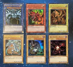 2010-17 Yu-Gi-Oh! Legendary Collection 6 Card Set God Cards Blue Eyes Limited ED - Image 1