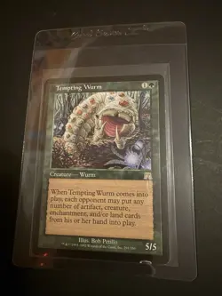 Magic the Gathering Tempting Wurm Onslaught Legacy Card MP Regular - Image 1