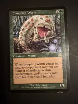 Magic the Gathering Tempting Wurm Onslaught Legacy Card MP Regular - Image 2