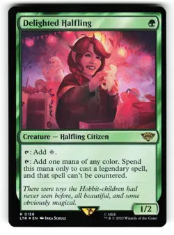 Delighted Halfling #158 (NM) (Foil) (LTR) Magic MTG - Image 1