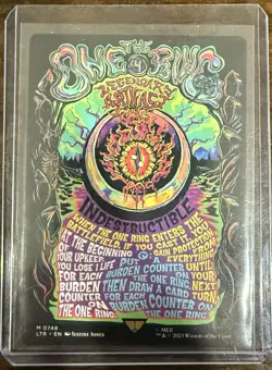 The One Ring Borderless Poster Lord Of The Rings MTG NM Mint Magic LOTR - Image 1