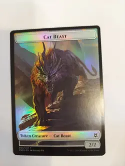 MTG Cat Beast - Hydra Double-sided Token | NM Foil | Zendikar Rising {ZNR} - Image 1