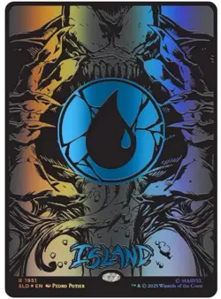 Island (1951) - Raised Foil Edition- Marvel's Venom Secret Lair MTG - Image 1