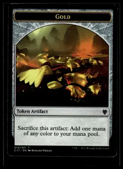 Born of the Gods #10 & 7 double-sided Gold Token dragon - Image 1