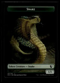Commander: Innistrad: Midnight Hunt #11 // 2 Snake // Spirit Double-Sided Token - Image 1