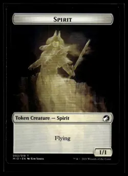 Commander: Innistrad: Midnight Hunt #11 // 2 Snake // Spirit Double-Sided Token - Image 2