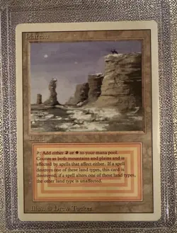 Plateau - NM - Revised Edition - MTG - Clean, Never played - Image 1