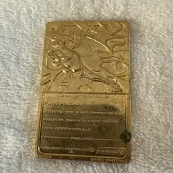 Vintage Pokemon Limited Edition 1999 Charizard 23K Gold Plated Trading Card BK - Image 2