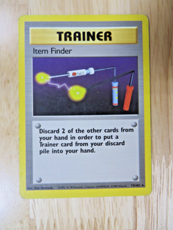 Pokemon TCG Item Finder 74/102 Base Set Rare MP - Image 1