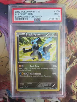 2012 Pokemon BW Black Kyurem 100/149 Boundaries Crossed NM-MT PSA 9 - Image 1