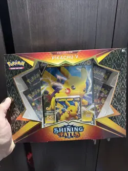 Pokemon TCG Shining Fates Pikachu V Collection Box Factory Sealed - Image 1