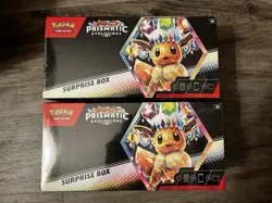 Pokemon Scarlet And Violet Prismatic Evolutions Surprise Box Lot Of 2 Sealed - Image 1