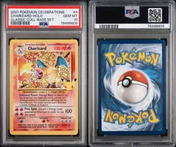 PSA 10 Charizard Celebrations Classic 4/102 Holo Base Set Pokemon Card 2021 - Image 4
