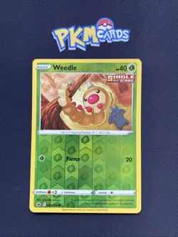 Pokemon TCG Weedle Chilling Reign 001/198 Reverse Holo LP. - Image 1