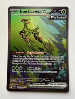 Pokemon TCG Iron Leaves EX Scarlet & Violet Temporal Forces 203/162 - NM / M - Image 1