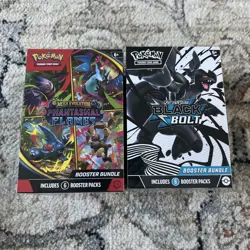 Pokemon Tcg Lot Of 2 Black Bolt And Phantasmal Flames Booster Bundles Sealed New - Image 1