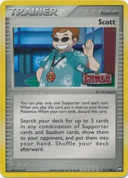 1x Scott - 81/108 - Uncommon - Reverse Holo NM-Mint Pokemon EX - Power Keepers - Image 1