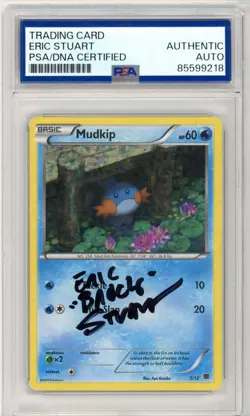PSA Eric Stuart Signed Mudkip 005/012 McDonald's 2015 Holo Pokemon TCG 2014 - Image 1
