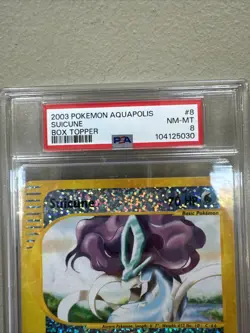 Pokemon Aquapolis Box Topper Suicune Reverse Holo Foil Jumbo Near Mint PSA 8 - Image 2