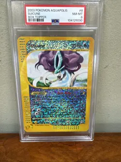 Pokemon Aquapolis Box Topper Suicune Reverse Holo Foil Jumbo Near Mint PSA 8 - Image 3
