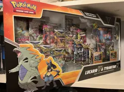 Pokemon TCG Heavy Hitters Lucario V Tyranitar V Premium Collection - Image 1