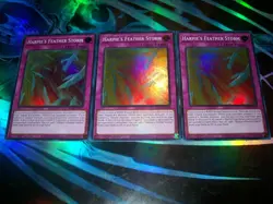 3x Harpie's Feather Storm 1st Edition Super Rare RA01-EN073 Yu-Gi-Oh - Image 1