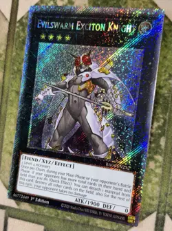YuGiOh EVILSWARM EXCITON KNIGHT Platinum Secret Rare RA04-EN212 - Image 1