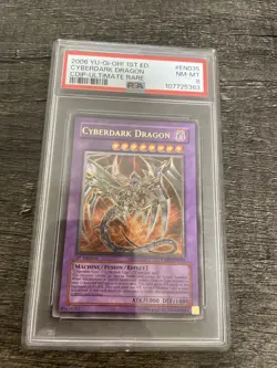 CyberDark Dragon Yu-Gi-Oh PSA 8 CyberDark Impact 1st Ed UTR CDIP-EN035 - Image 1