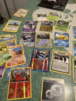 Big Bundle Of Pokemon Cards And New Pokemon Youth Ballcap - Image 1