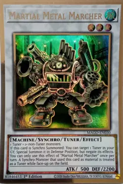 MAGO-EN030 MARTIAL METAL MARCHER PREMIUM GOLD RARE 1ST EDITION YuGiOh CARD - Image 1