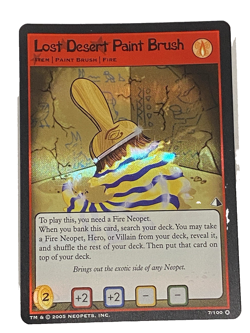 Neopets TCG The Lost Desert Paint Brush Holo Foil 7/100 NM UNPLAYED CARD MINT - Image 1
