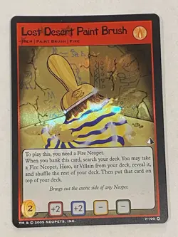 Neopets TCG The Lost Desert Paint Brush Holo Foil 7/100 NM UNPLAYED CARD MINT - Image 2