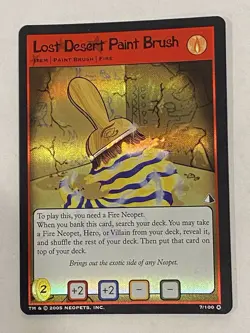 Neopets TCG The Lost Desert Paint Brush Holo Foil 7/100 NM UNPLAYED CARD MINT - Image 3