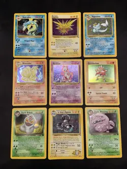 Vintage Pokemon Cards Rare Holo Lot WOTC Era Only - Mewtwo, Vaporeon, Gyarados - Image 1