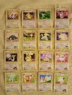 Lot Of 16 Japanese Pokemon Cards All Normal Type Energy Gym Heros Rockey Neo - Image 1