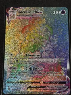 Alcremie VMAX (Secret) 073/072 Shining Fates Holo Rainbow Pokemon Card - Image 2
