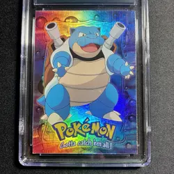 CGC 8.5 Topps Blastoise E9 RAINBOW FOIL HOLO First Print Pokemon Card psa - Image 1