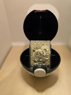 Pokemon Jigglypuff 23 Karat Gold Plated Trading Card with Ball Burger King - Image 1