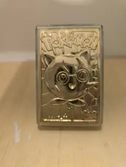 Pokemon Jigglypuff 23 Karat Gold Plated Trading Card with Ball Burger King - Image 2